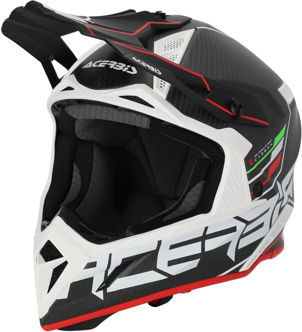 

Acerbis Steel Carbon 2023 Шлем для мотокросса, черный/красный