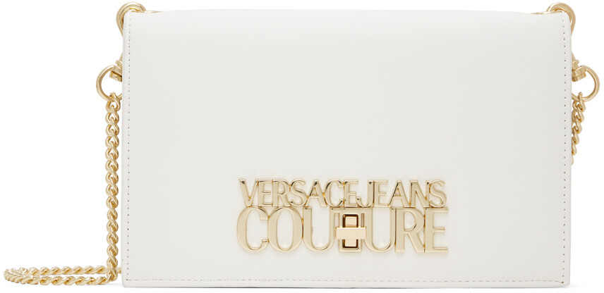 

Белая сумка с замком Versace Jeans Couture, Белый