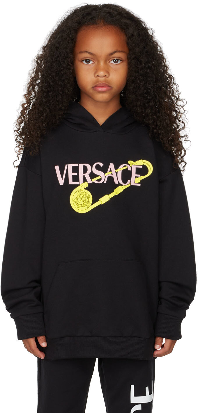 

Детская розовая толстовка с английской булавкой Versace, Розовый