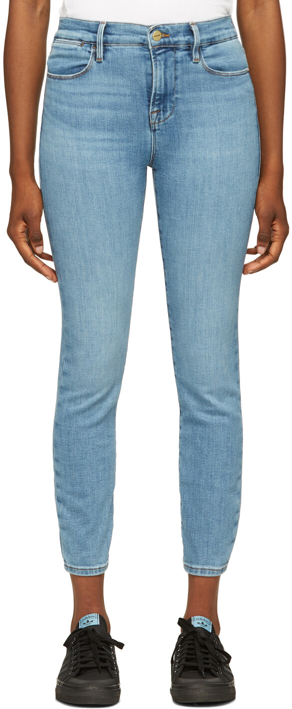

Синие джинсы Le High Skinny Crop FRAME