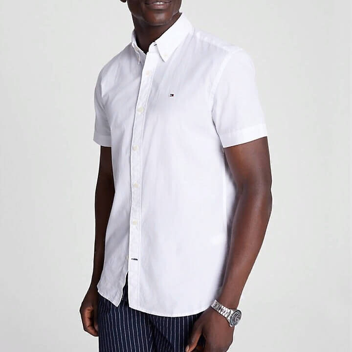 

Однотонная Рубашка из поплина Tommy Hilfiger Regular Fit, белый