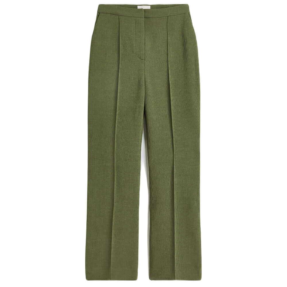 

Брюки H&M Wool Suit, оливковый