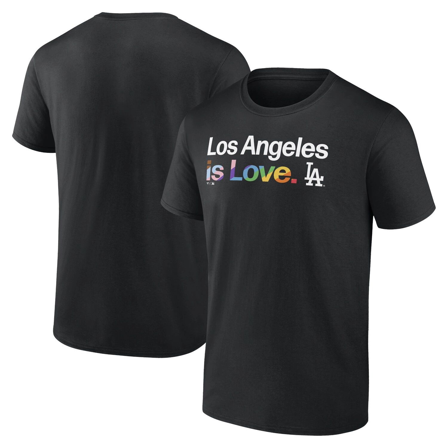 Мужская черная футболка Profile Los Angeles Dodgers Pride