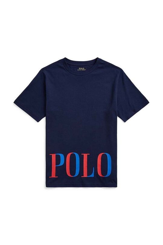 

Хлопковая футболка для детей Polo Ralph Lauren, темно-синий
