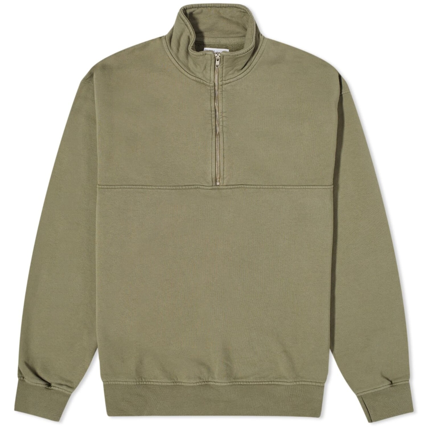 Свитер Colorful Standard Organic Quarter Zip Popover, цвет Dusty Olive