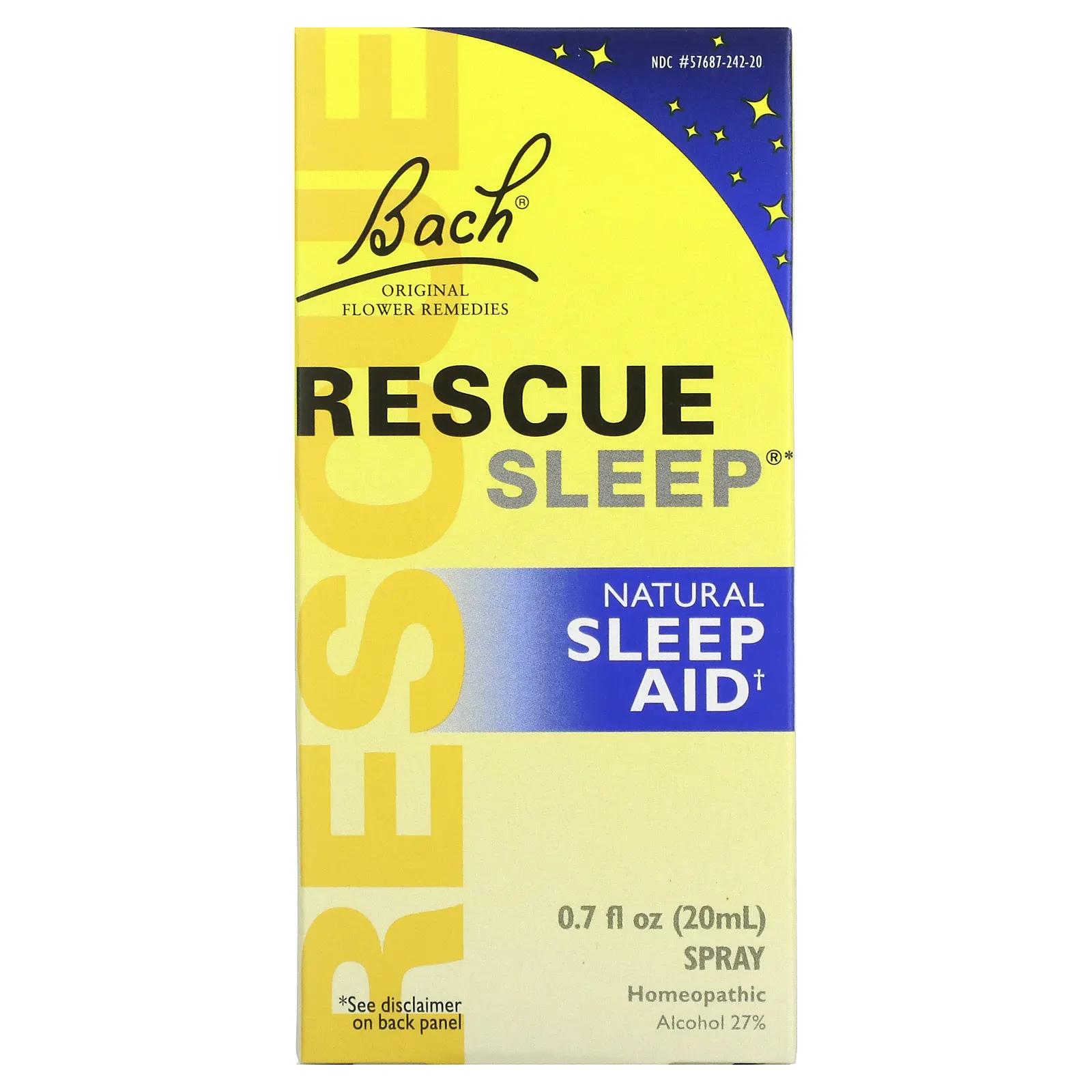 Bach Rescue Sleep природный помощник для сна 0.7 жидких унций (20 мл) спрей