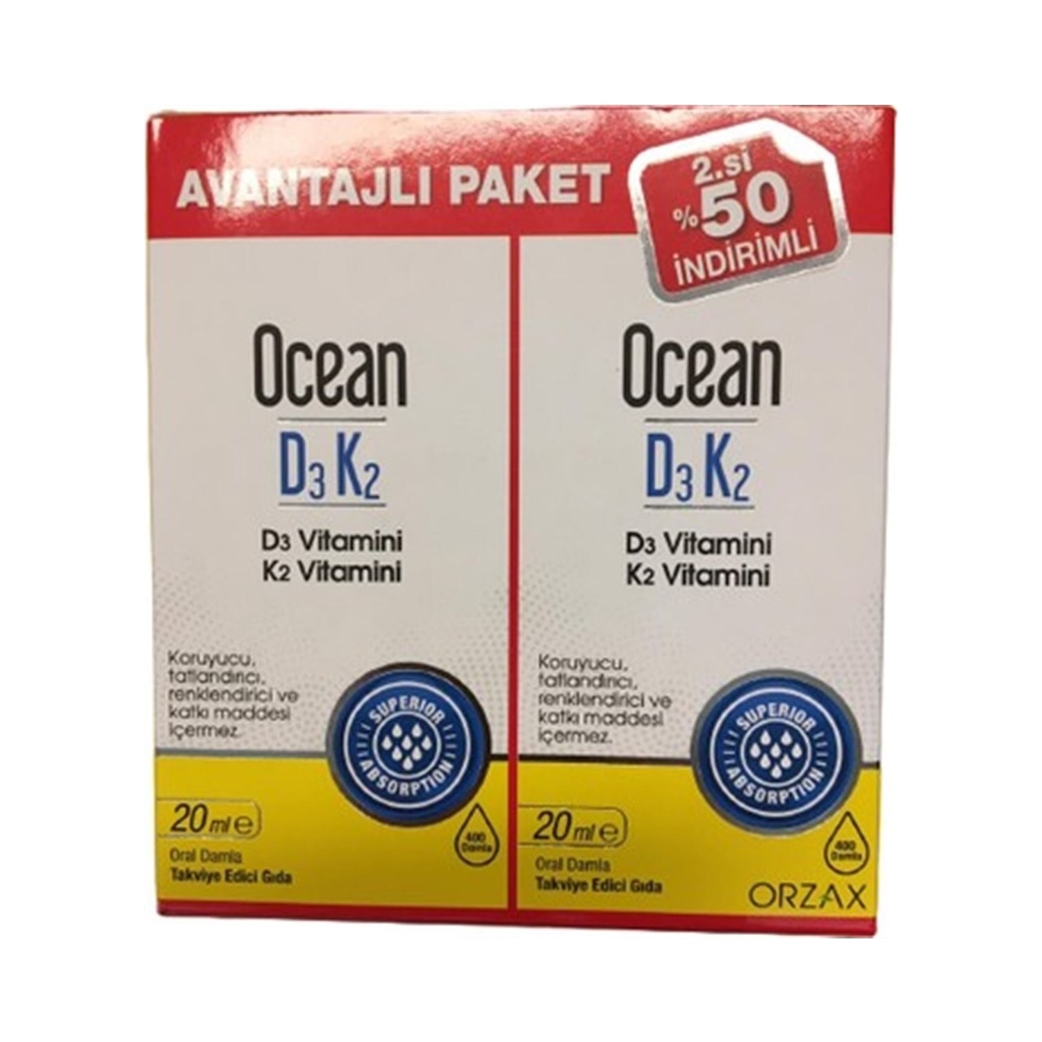 Витамин Ocean D3, K2, 2 шт