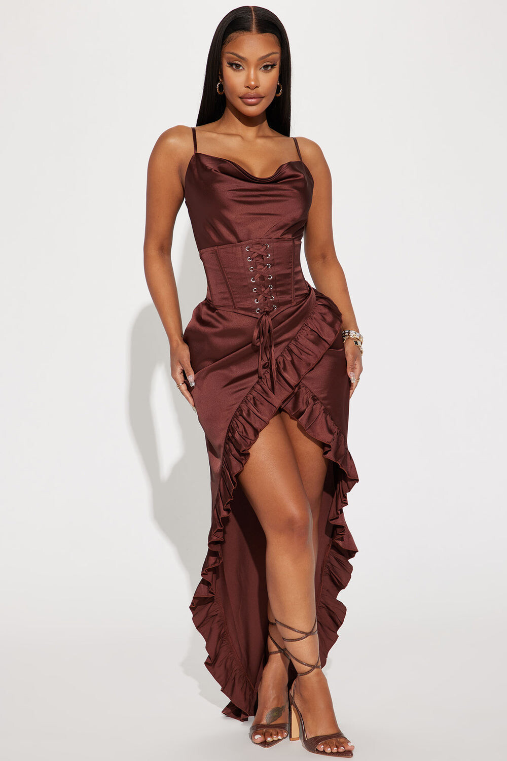 

Платье Fashion Nova BD3338, шоколад