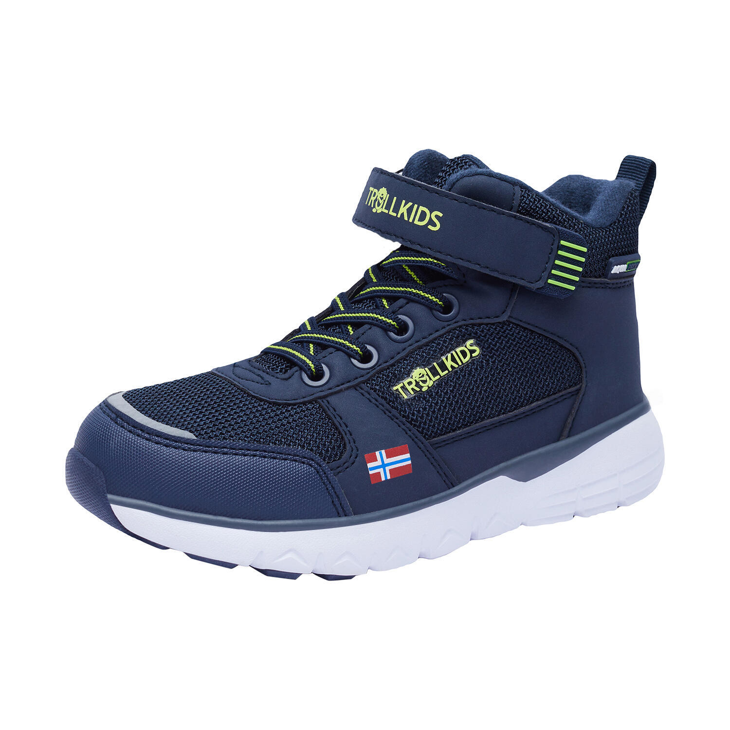 Детские ботинки Trollkids водонепроницаемые, темно-синий/зеленый ботинки hugo luxityl темно синий