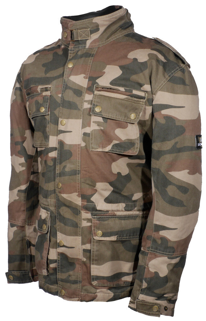 

Мотоциклетная текстильная куртка Bores B-69 Military Camo с коротким воротником, коричневый/зеленый