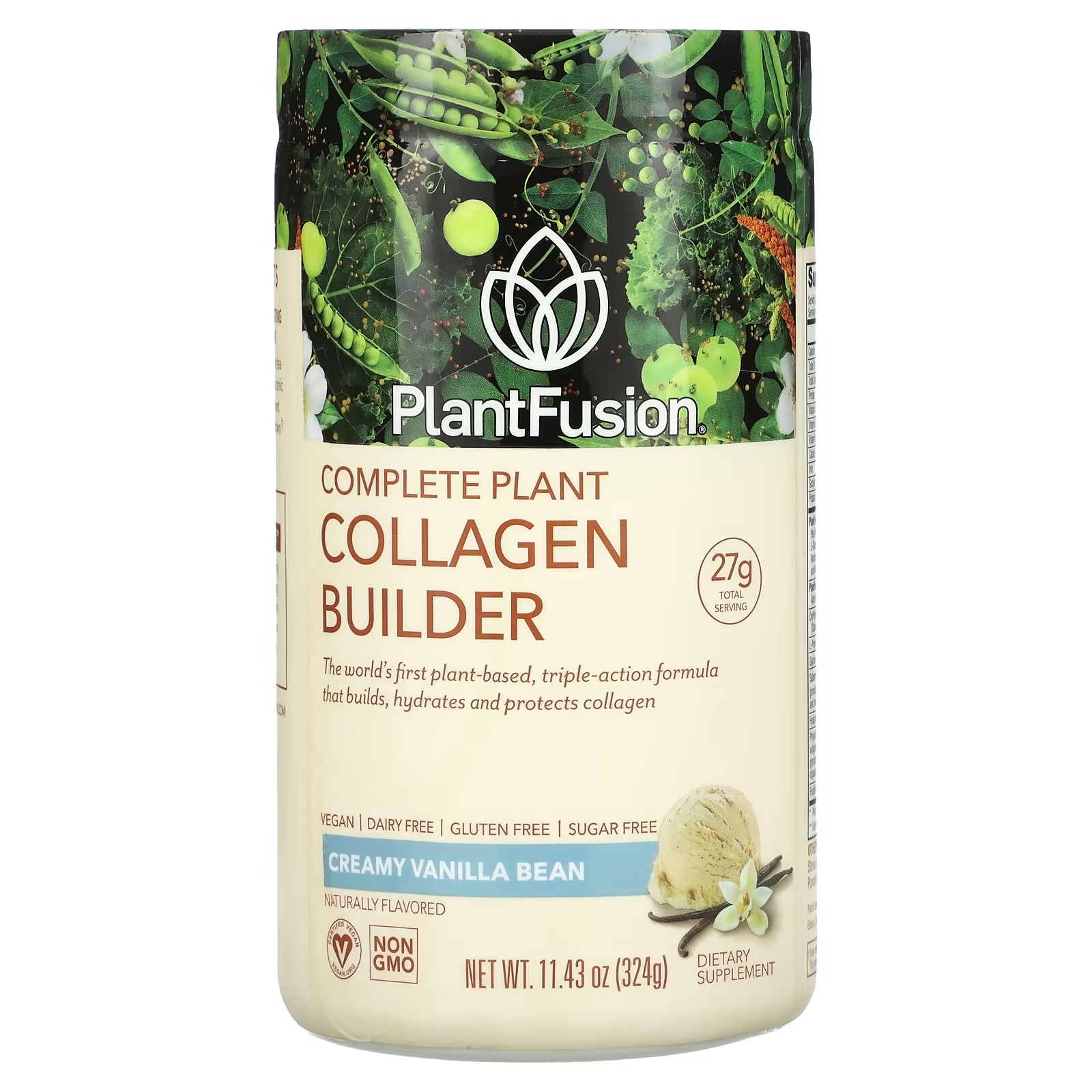 PlantFusion, комплексная добавка с растительным коллагеном, со вкусом ванили, 324 г (11,43 жидк. унции)