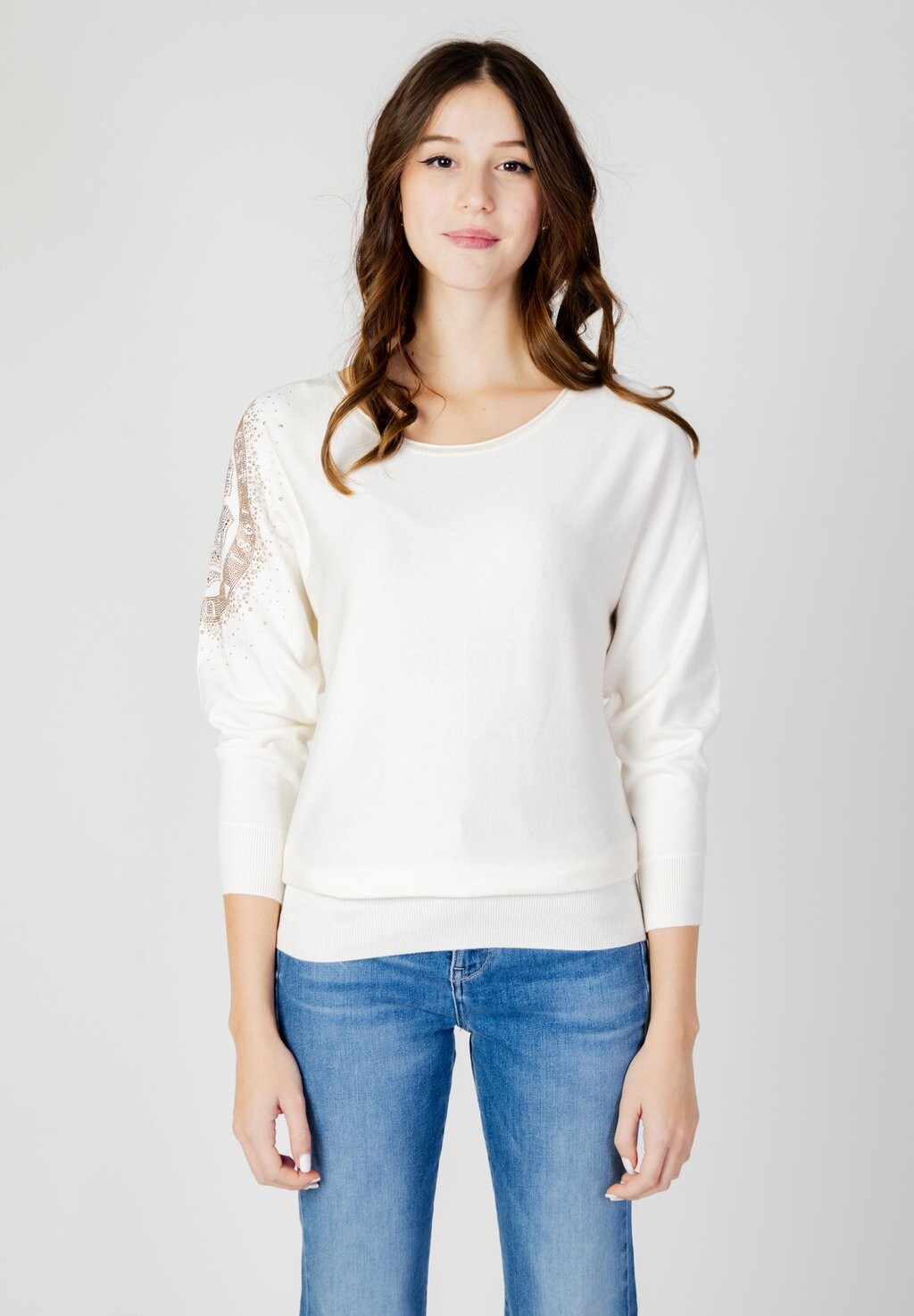 

Толстовка Leslie Bat Sleeve Guess, белый