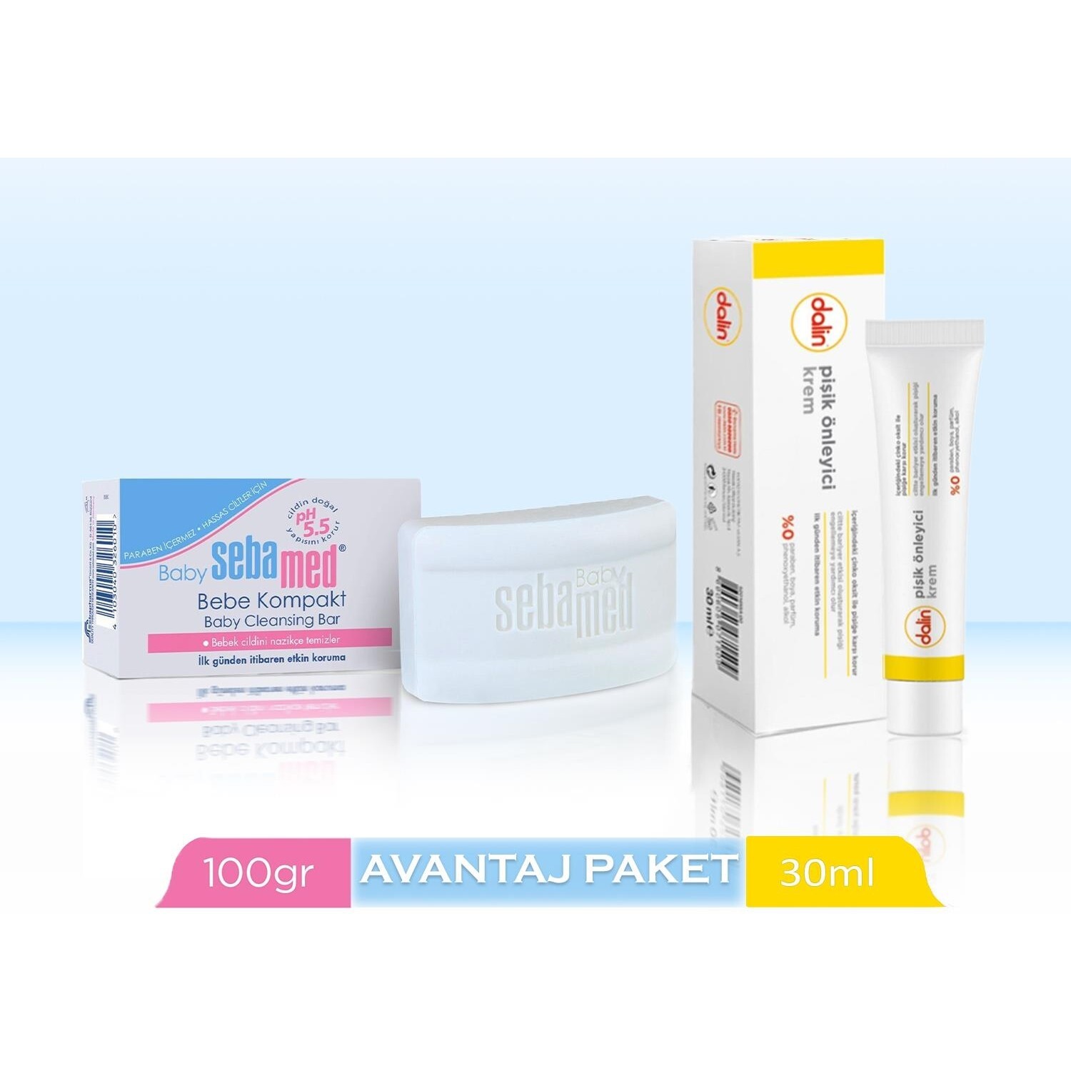 

Sebamed Baby Compact Soap 100 гр + Dalin Anti-Pilling Cream 30 мл