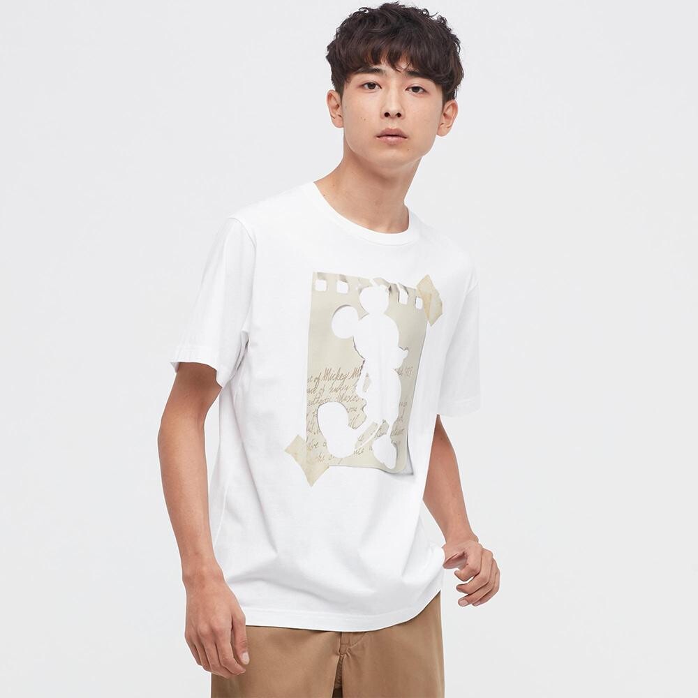 

Футболка с принтом унисекс Uniqlo, белый
