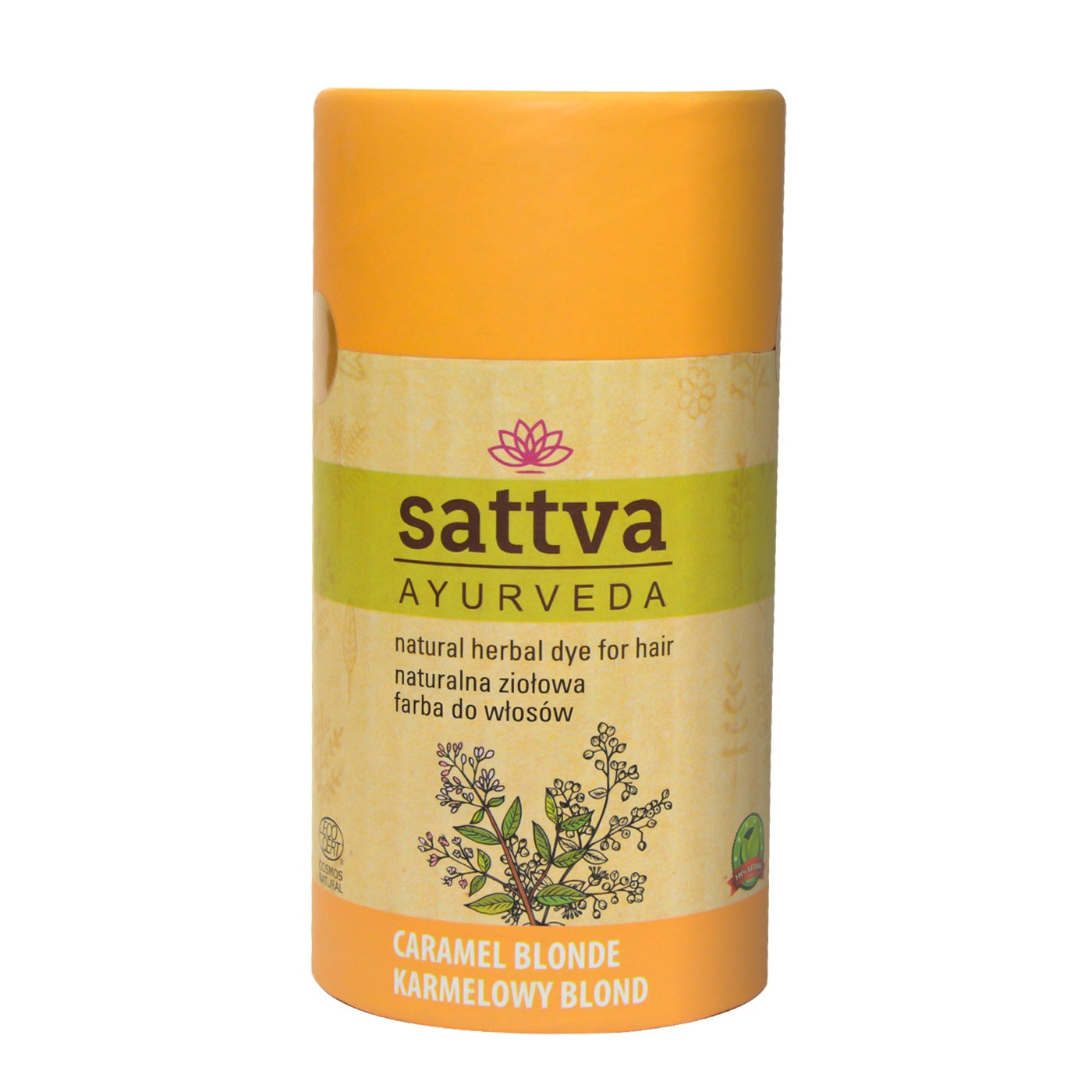 цена Sattva Краска для волос Natural Herbal Dye for Hair натуральная травяная краска для волос Карамельный блонд 150г