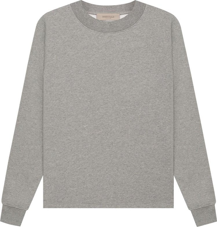 Толстовка Fear of God Essentials Relaxed Crewneck 'Dark Oatmeal', серый - фото