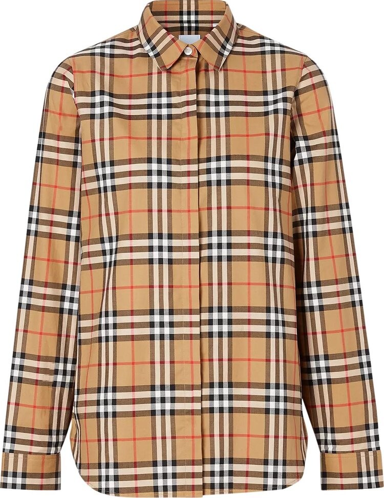 

Рубашка Burberry Vintage Check Print Shirt 'Antique Yellow', желтый