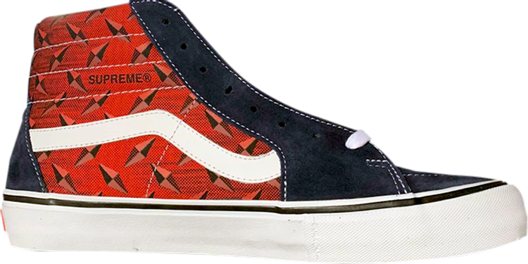 

Кеды Vans Supreme x Sk8-Hi Pro Diamond Plate Navy Red, синий