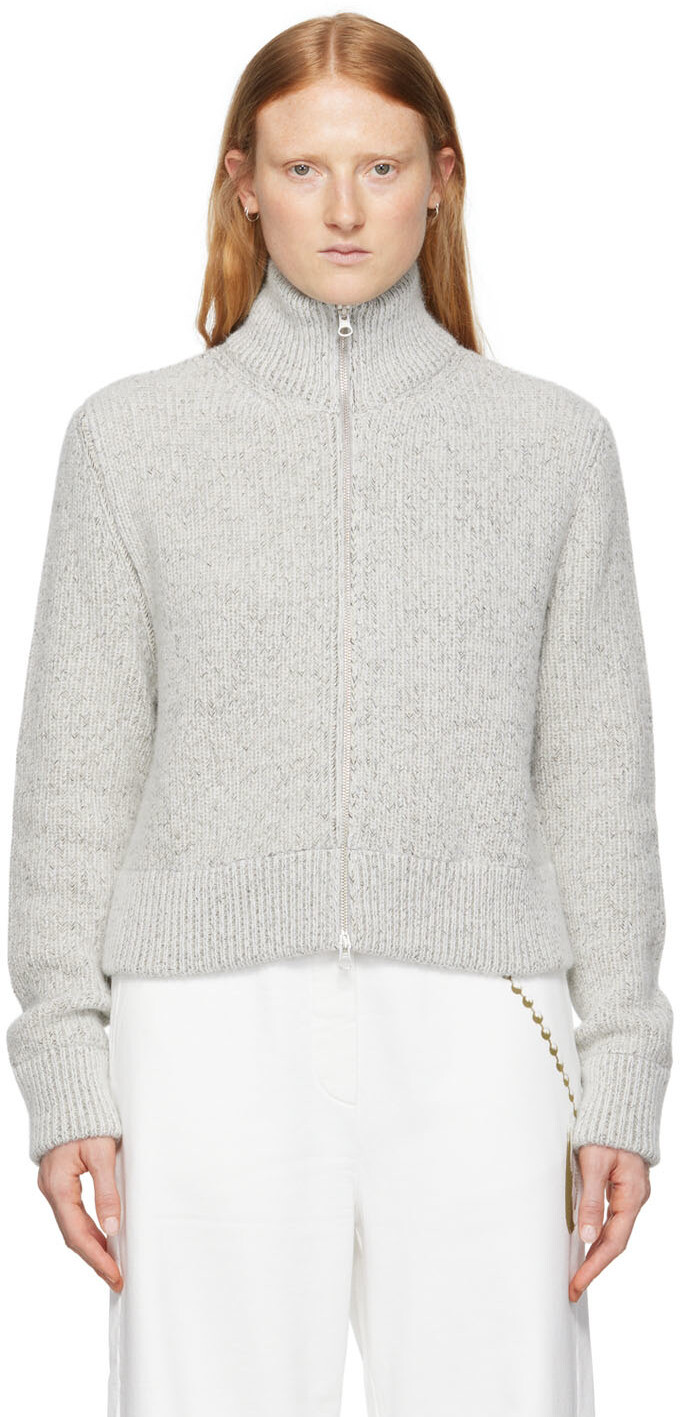 

Серый свитер в рубчик MM6 Maison Margiela