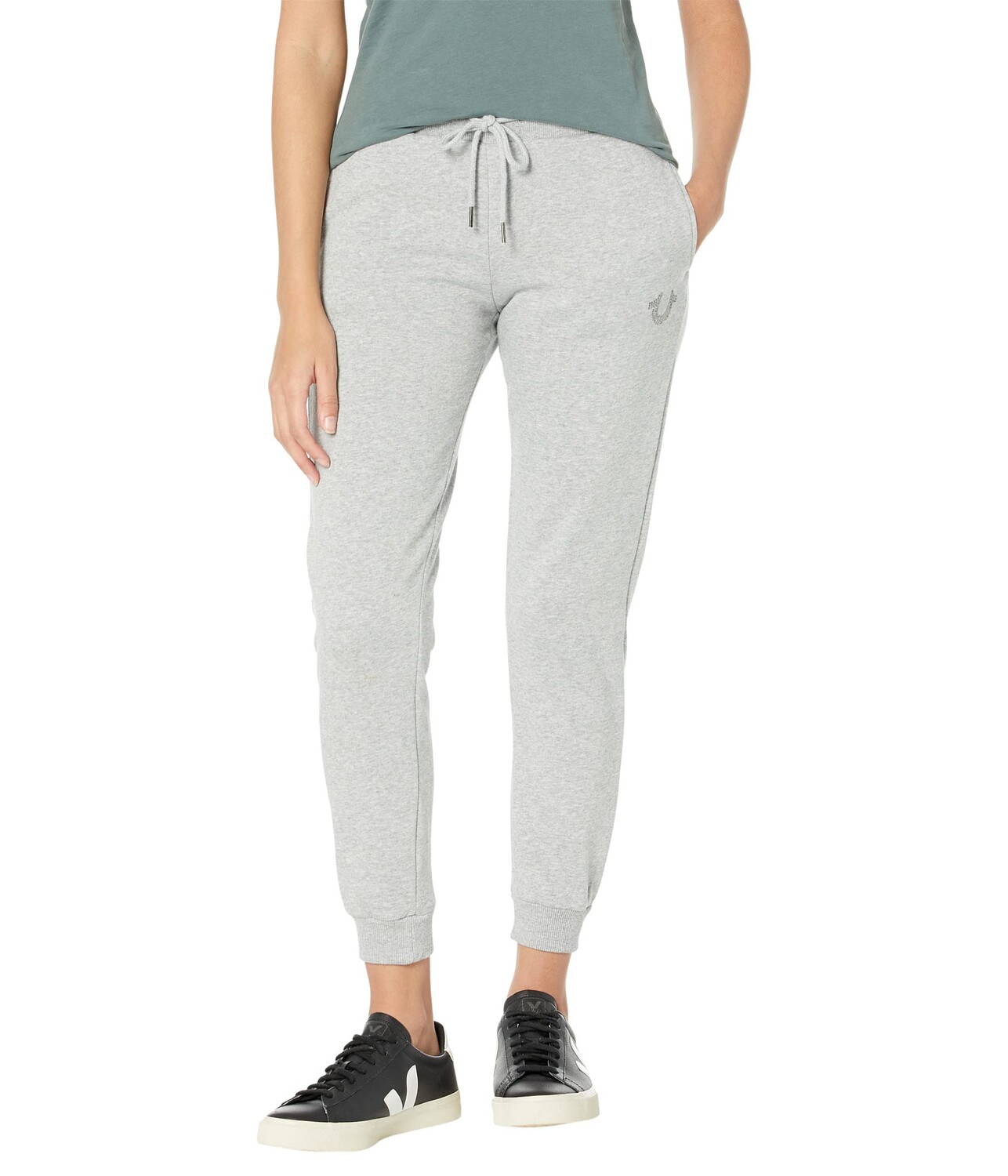 

Брюки True Religion, Crystal Icon Mid-Rise Joggers