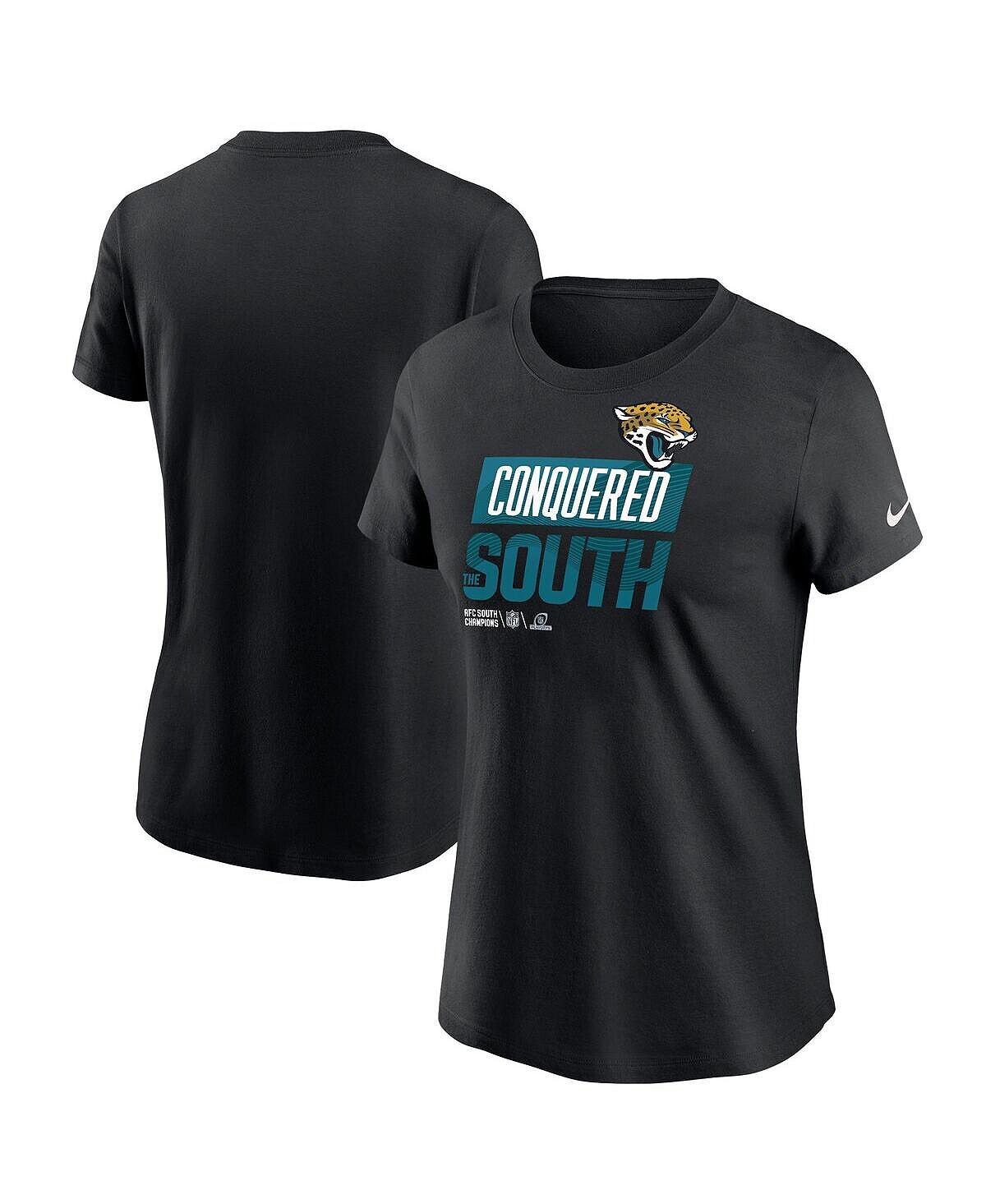 

Женская черная футболка из коллекции jacksonville jaguars 2022 afc south division champions trophy collection Nike, черный