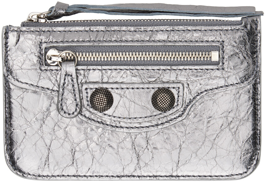 

Серебряный длинный футляр для карт 'Le Cagole' Balenciaga