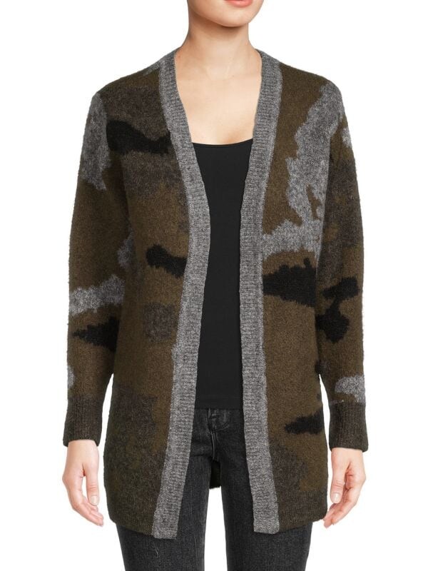 

Кардиган RD Style с открытым передом и камуфляжным принтом, olive