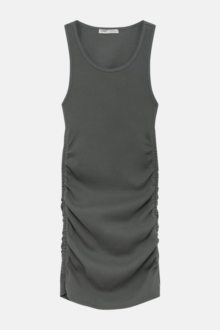 

Платье Pull&Bear Sleeveless Short Draped, хаки