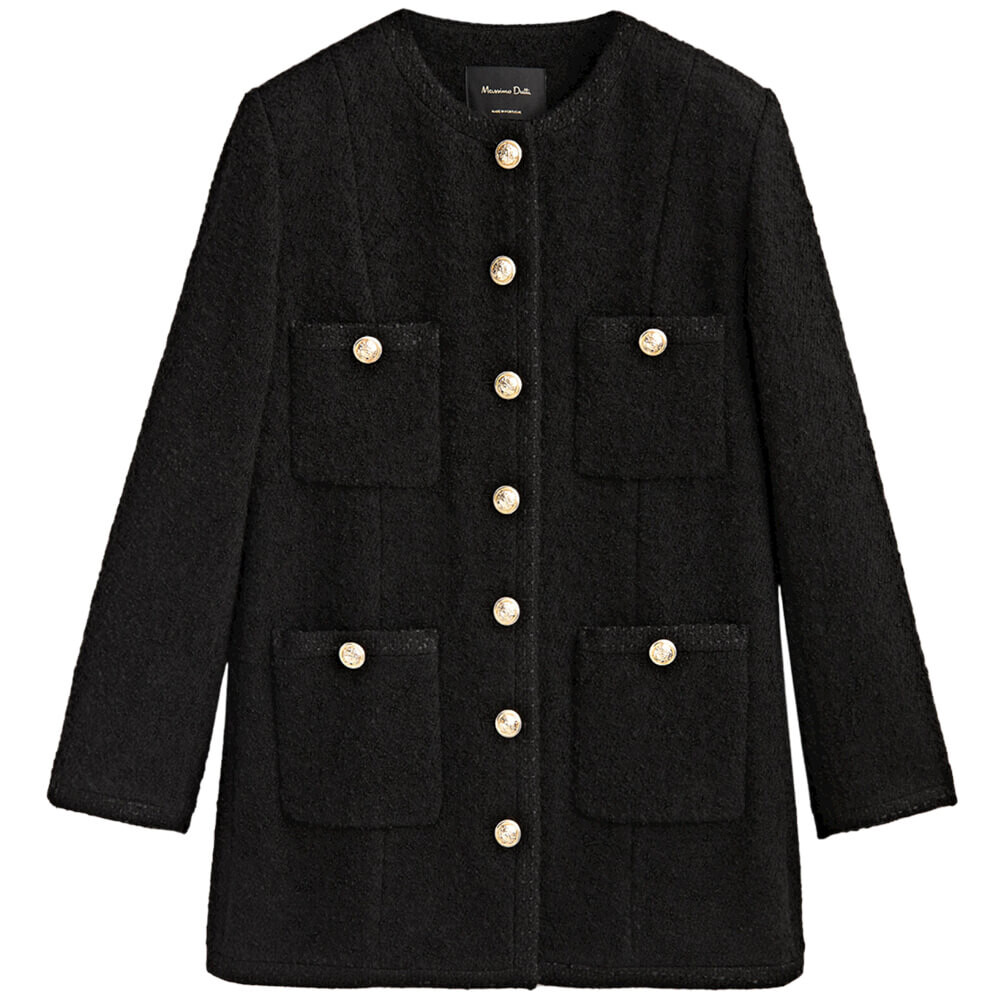 

Куртка Massimo Dutti With Golden Buttons, черный