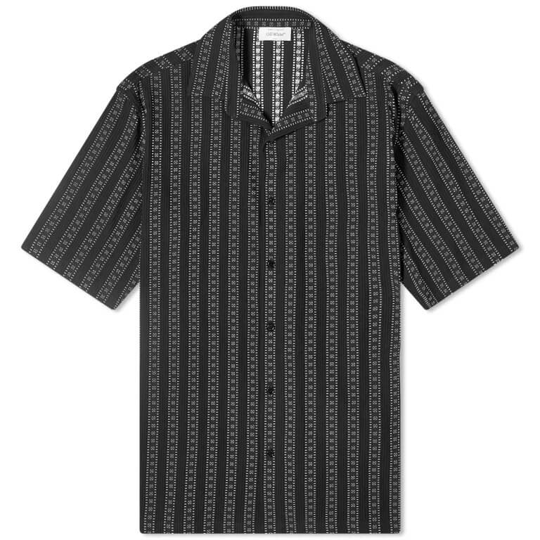 Рубашка Off-white Arrow Stripe Vacation, черный/белый
