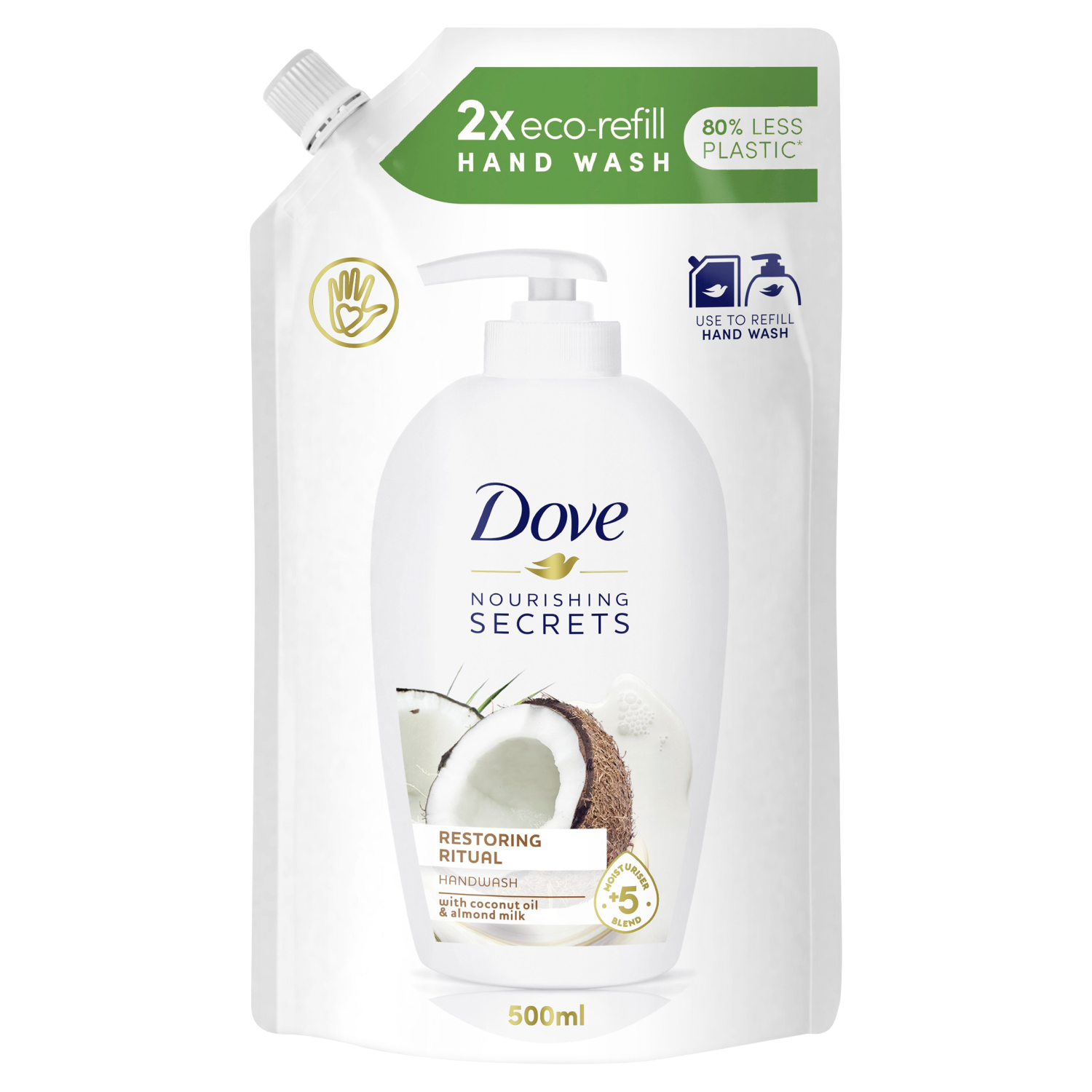 dove shampoo nourishing secrets growth ritual 400ml Dove Nourishing Secrets Restoring Ritual запас жидкого мыла, 500 мл