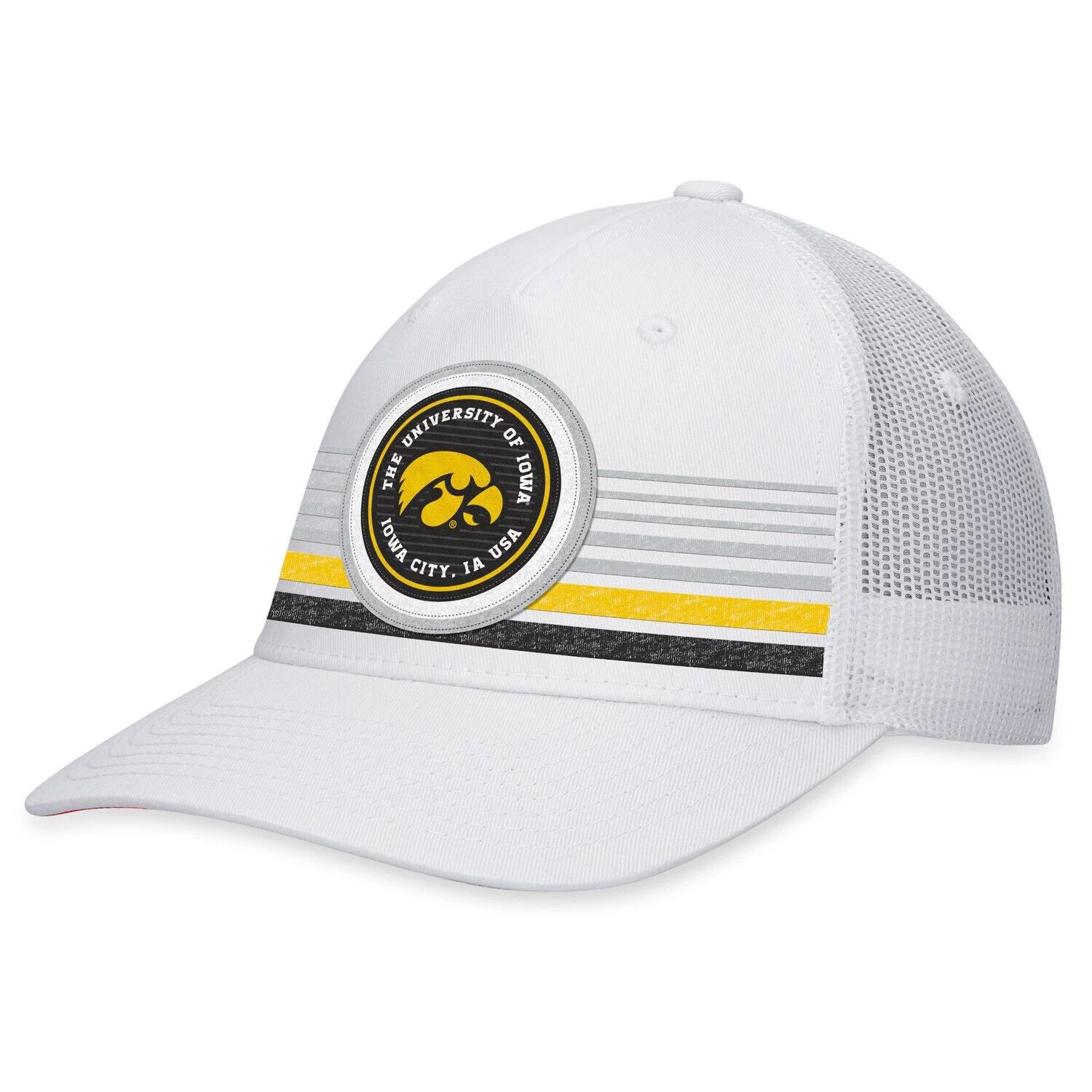 

Мужская белая кепка Top of the World Iowa Hawkeyes Top Trace Trucker Snapback