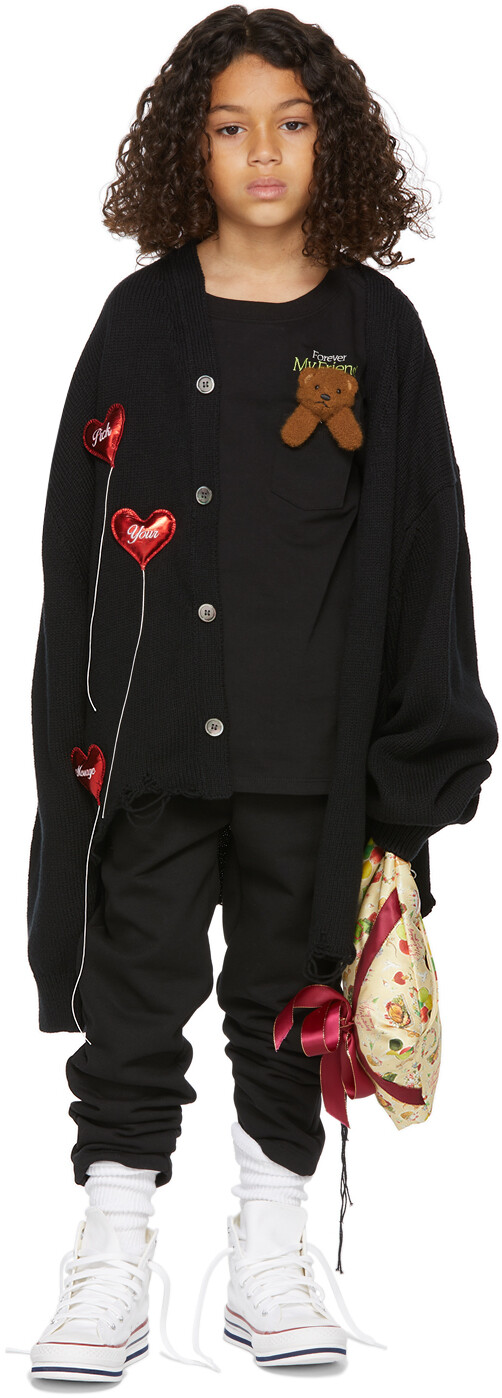 

SSENSE Exclusive Kids Черные домашние штаны 'My Friend' Doublet