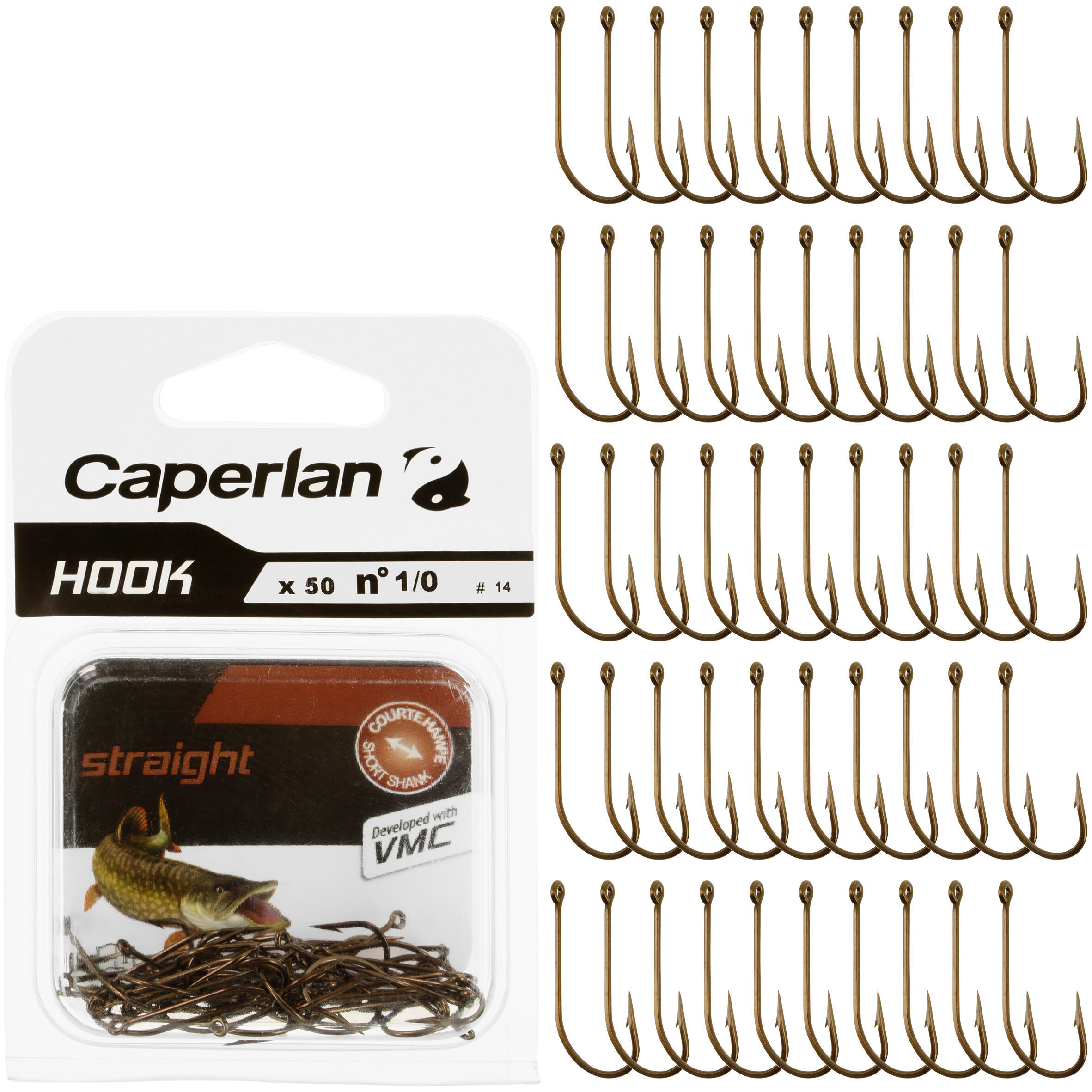 Одинарный крючок Fishhook Hook Straight CAPERLAN - фото