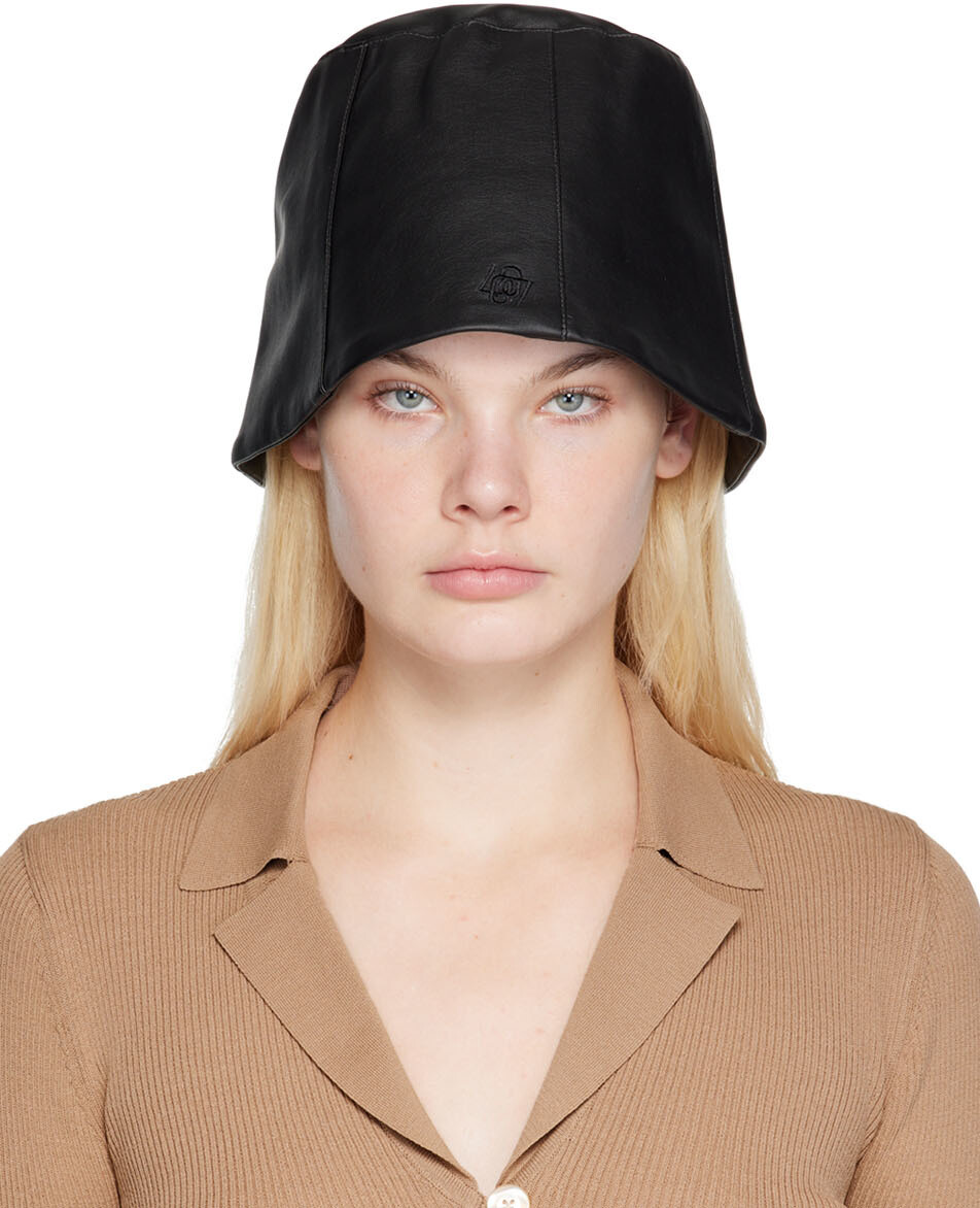 

Эксклюзивная черная панама из искусственной кожи SSENSE LOW CLASSIC