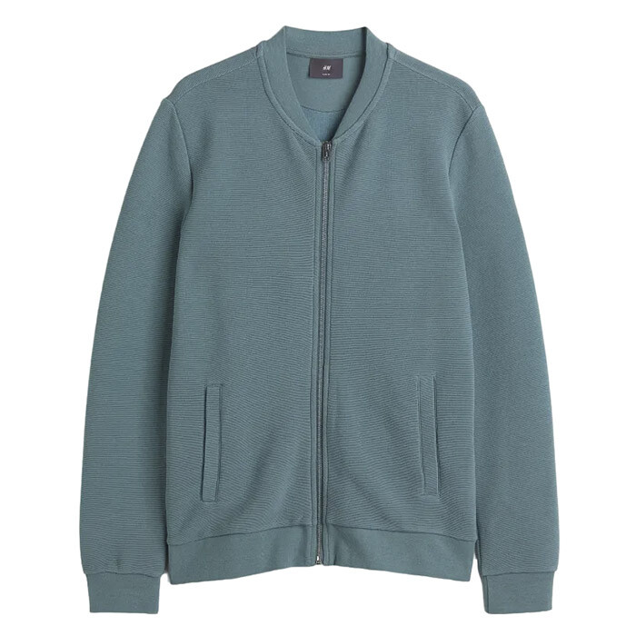 

Кардиган H&M with Zip, темно-бирюзовый