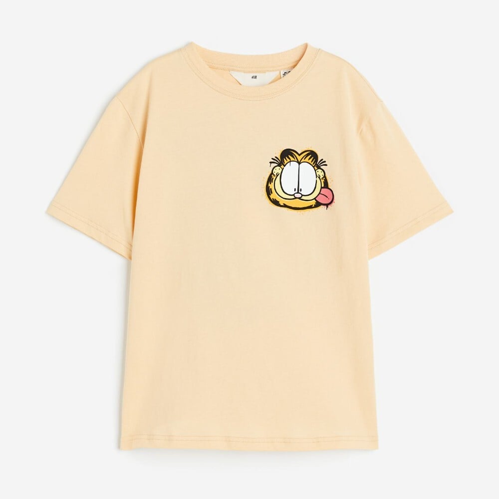 

Футболка H&M Kids Printed Garfield, бежевый