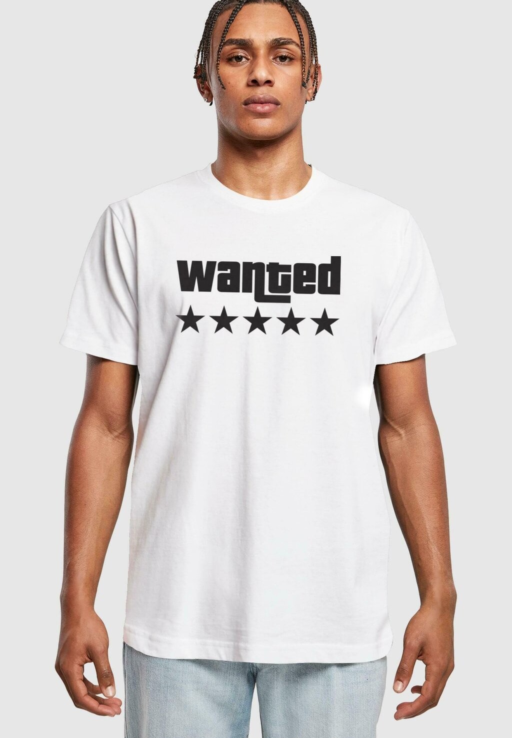 

Футболка с принтом WANTED ROUND NECK Merchcode, белый
