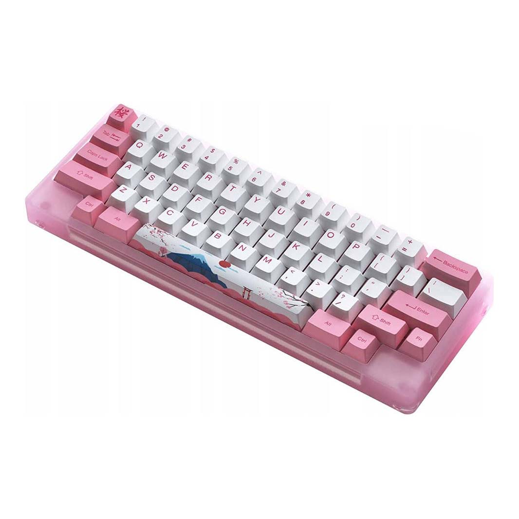 Клавиатура игровая механическая Akko ACR59 World Tour Tokyo CS Jelly Pink  Switch, розовый/белый