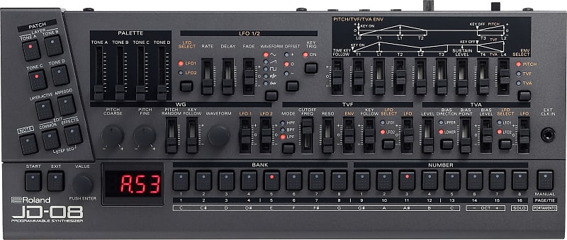Программируемый синтезатор Roland JD-08 уже в продаже! (без предварительного заказа) JD-08 Programmable Synthesizer цена и фото