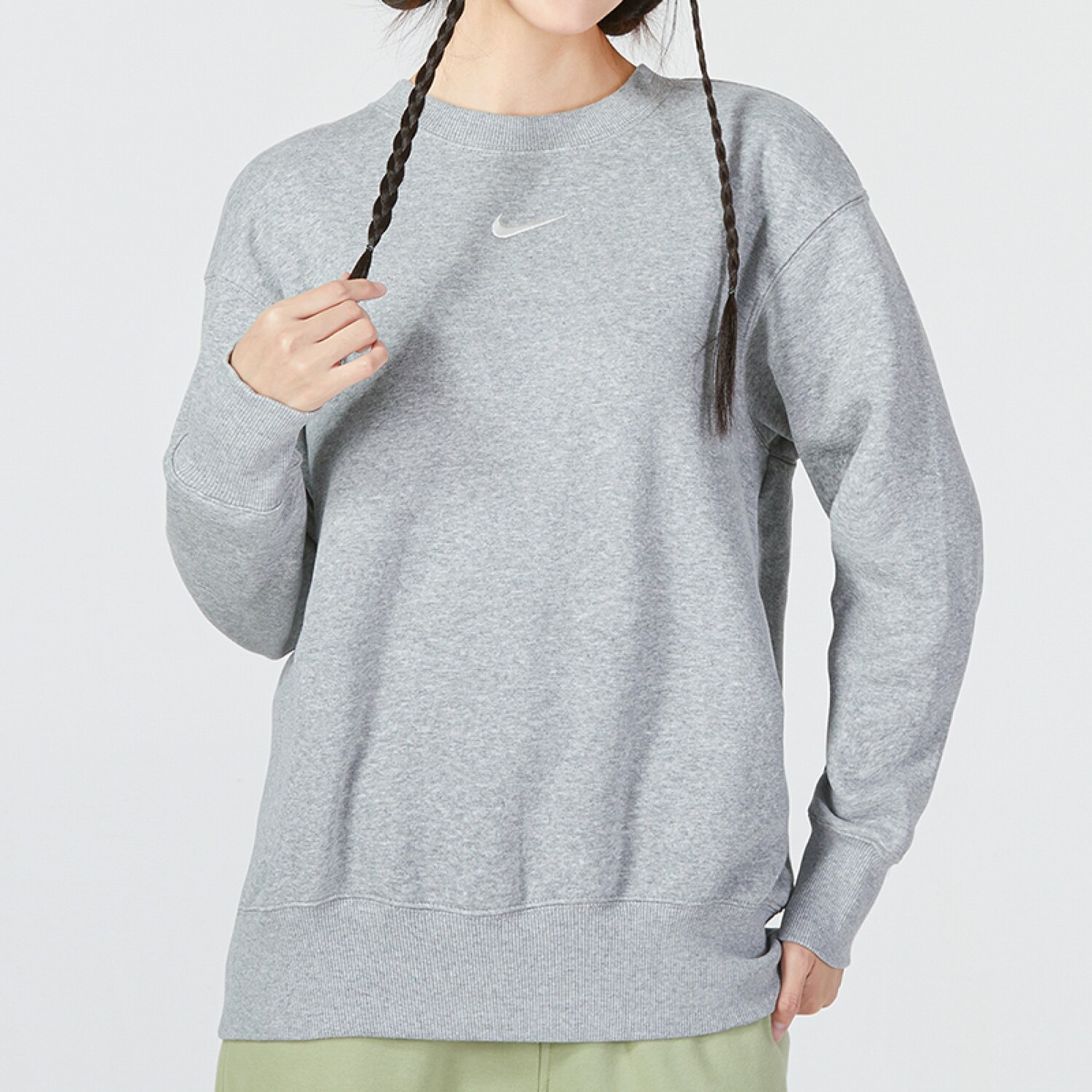 

Свитшот Nike Sportswear Phoenix Fleece Women's Oversized Crewneck, серый
