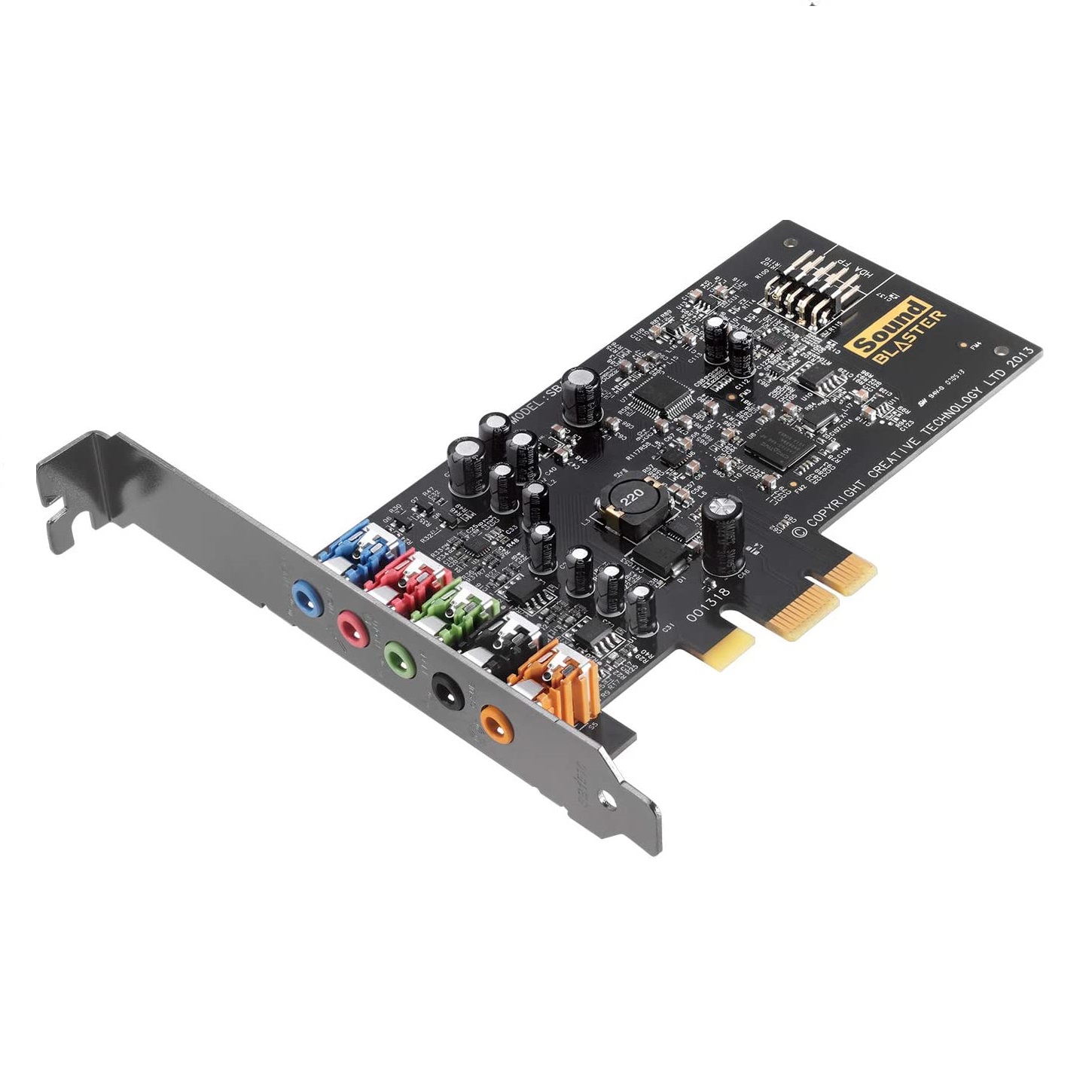 Звуковая карта Creative Sound Blaster Audigy FX PCIe 5.1 Internal, черный звуковая карта creative sb audigy fx v2 pci e