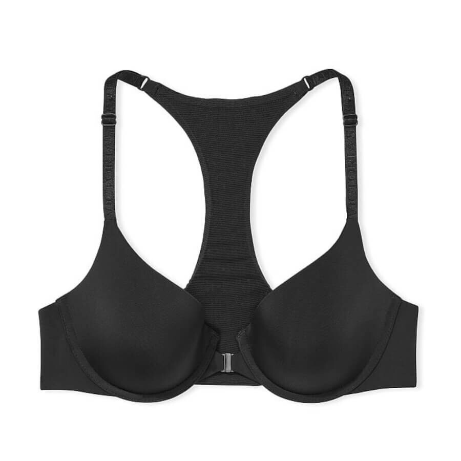 

Бюстгальтер на косточках Victoria's Secret The T-shirt Lightly Lined Front-Close Demi, черный