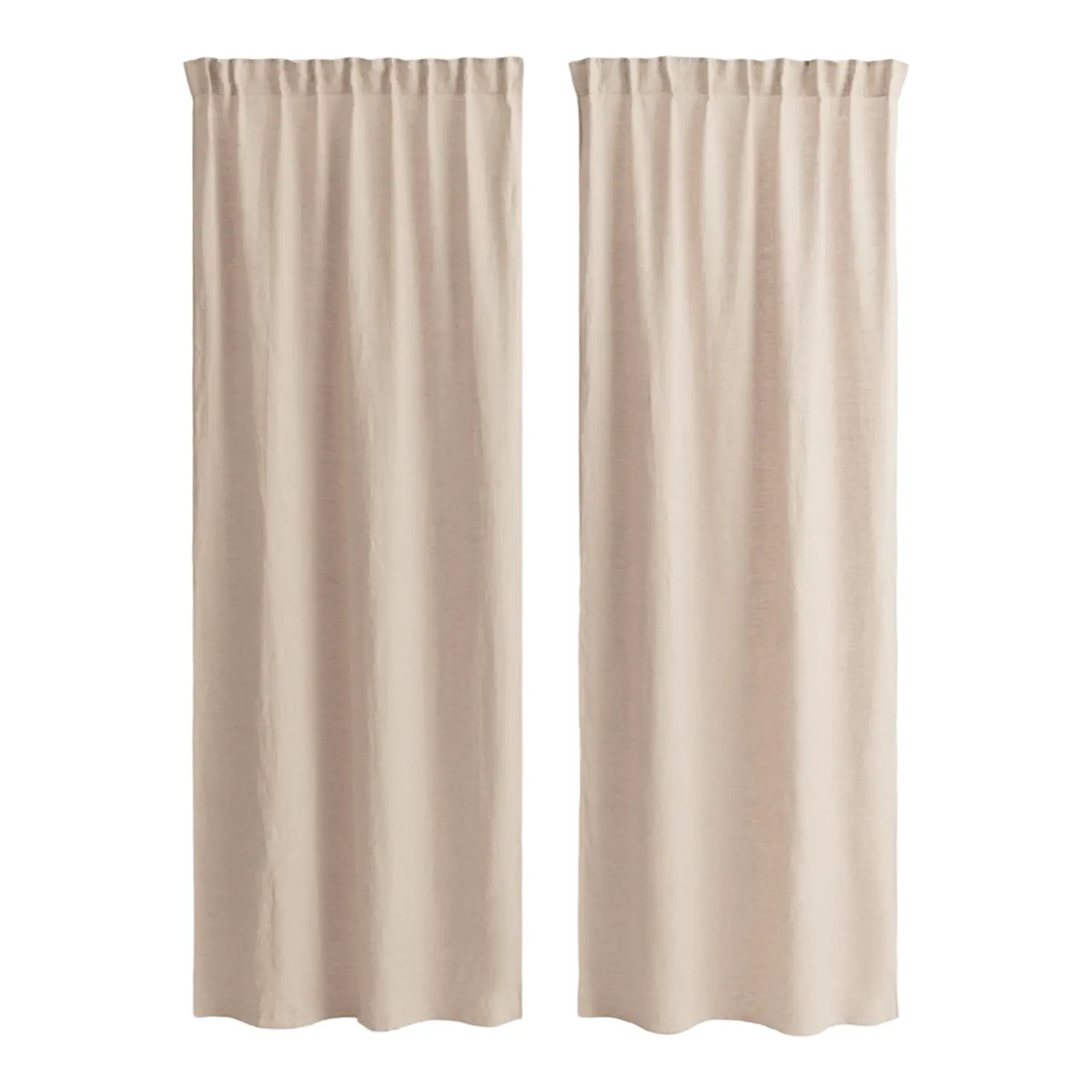 

Шторы H&M Home 2-pack Linen Panels, 2 предмета, светло-бежевый