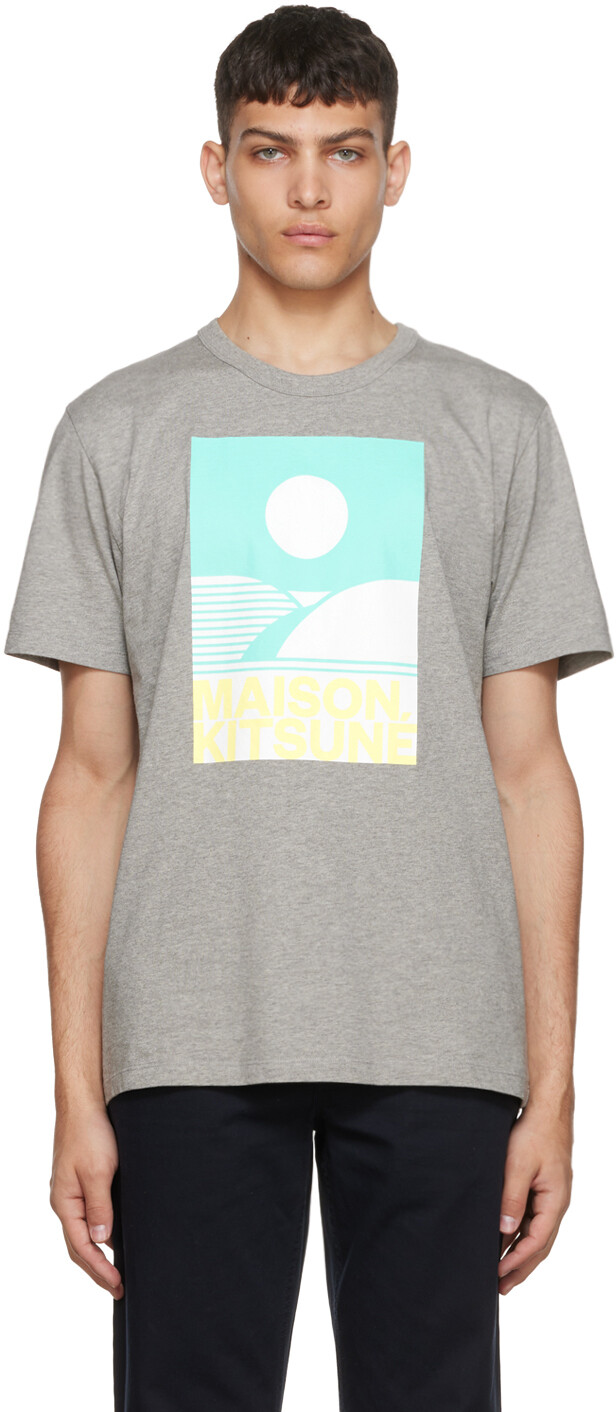 

Серая футболка Anthony Burrill Edition Maison Kitsuné