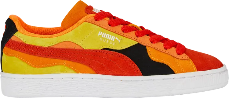 

Кроссовки Puma Suede Big Kid Camowave - Warm Earth, красный