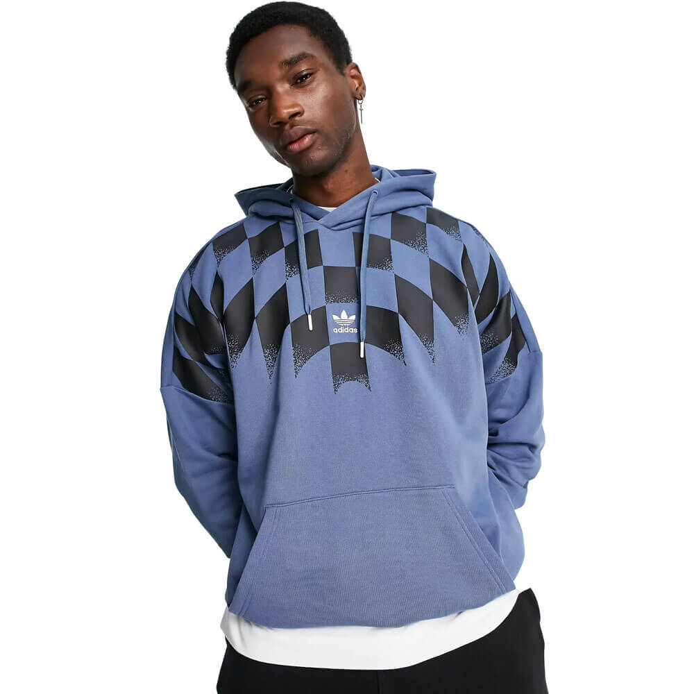 

Худи Adidas Originals Rekive With Central Logo, синий/черный