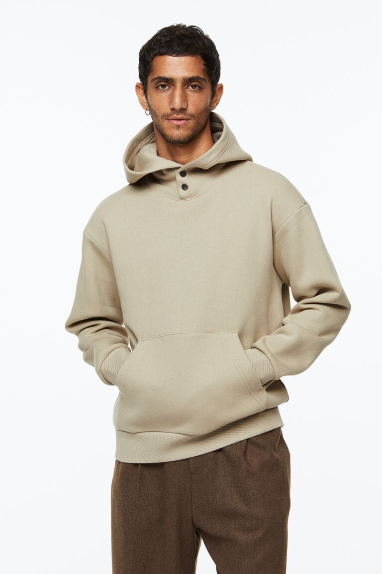 

Худи свободного кроя H&M, бежевый