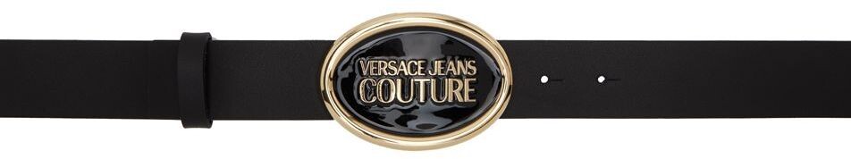 

Черный ремень с пряжкой в ​​стиле вестерн Versace Jeans Couture