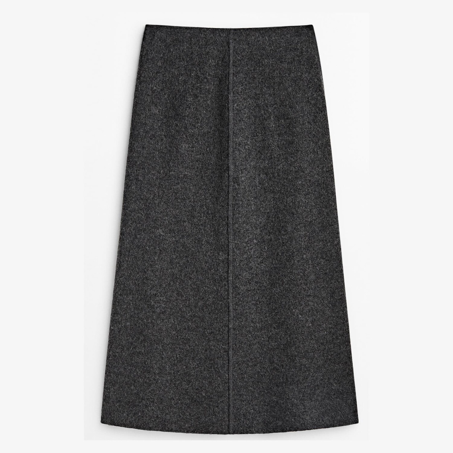 

Юбка Massimo Dutti Wool Blend Midi, серый